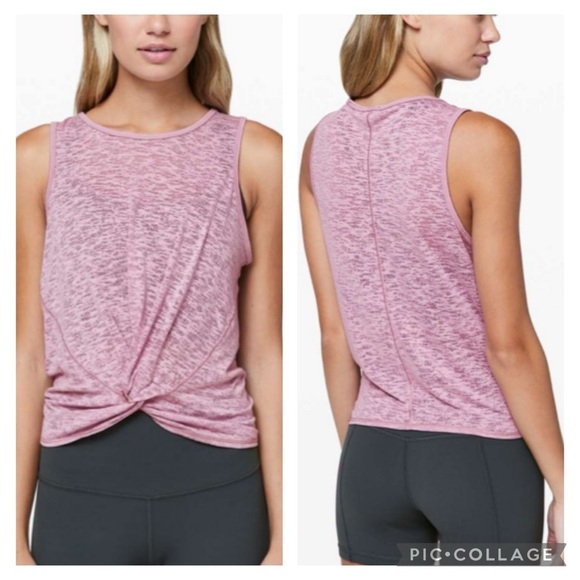 Lululemon Breeze Through Twist Tank Rose Blush Pink Size 8 - Picture 1 of 5